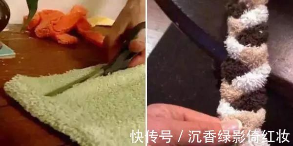水泥|旧毛巾别再扔了,可以这么剪几下,家里瞬间多出8样神器,太实用了