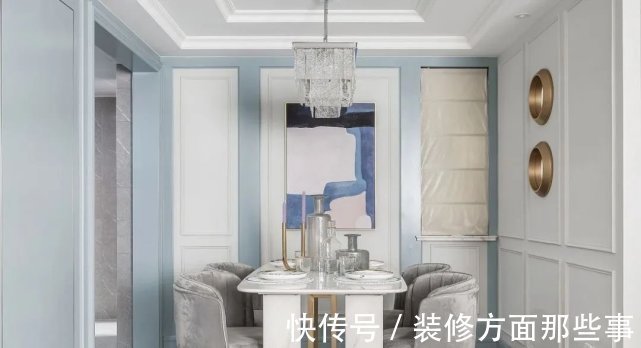 莫兰|120㎡轻奢美式风格装修,全屋莫兰迪色系给你一个温馨的家