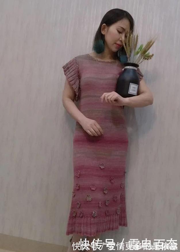 蕾丝|2款棒针编织和钩针编织的连衣裙,太惊艳了,附图解教程