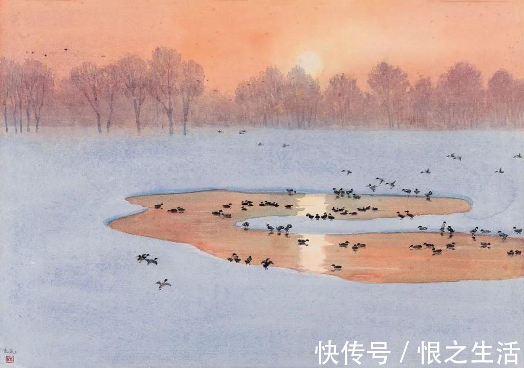 中国艺术!他被徐悲鸿称为“中国艺术界卓绝天才”,融入水墨意境的水彩,太美好了!