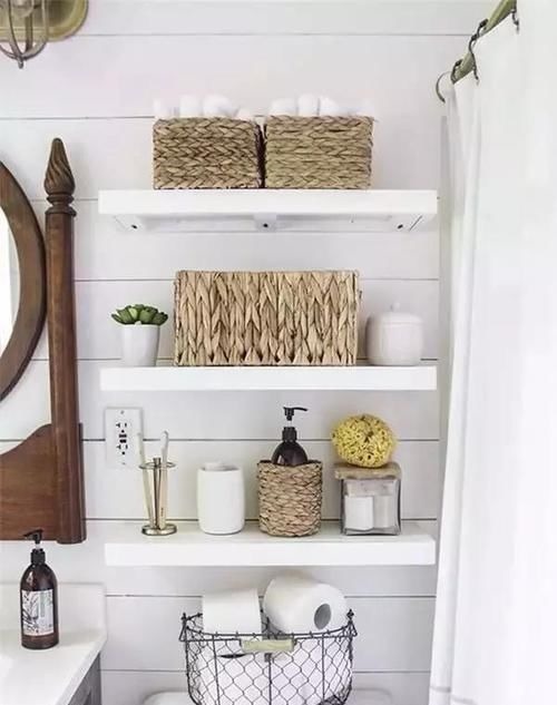 柜子|利用好马桶上方的1㎡,在马桶上装个架子,卫生间瞬间大了5㎡