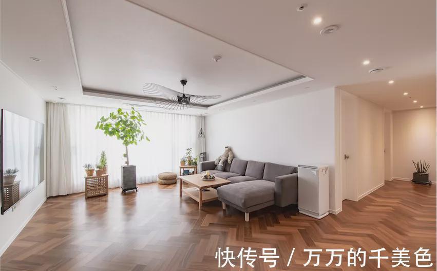 矮墙|典型的韩国年轻人的“网红婚房”设计,126㎡不是豪装,胜在耐看