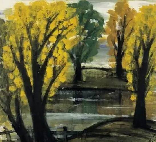 画幅$这两位大师笔下的秋色，梦幻迷离，思念无限