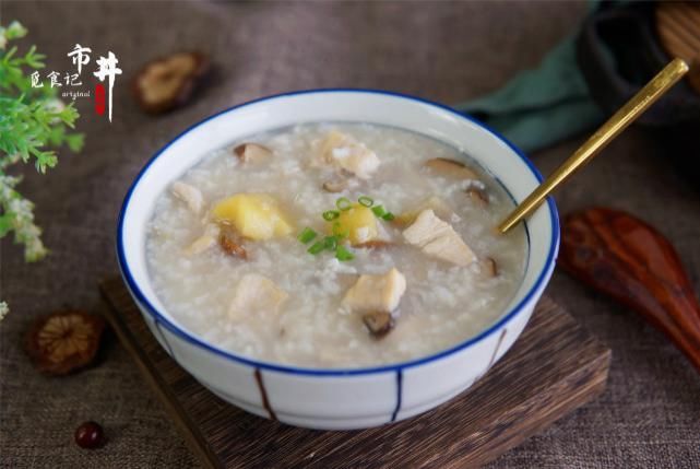 板栗香菇鸡|天冷了,这粥我家每天一碗,营养好喝又抗冻,暖暖和和过冬天