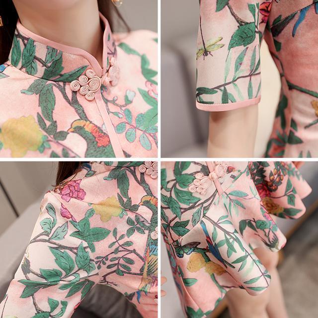 刺绣 秀丽改良版旗袍,尽显东方女性优雅韵味