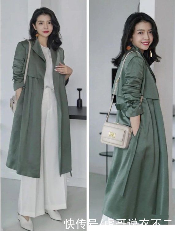 论初春季节风衣的搭配，还是三木最经典，“优雅感”信手拈来