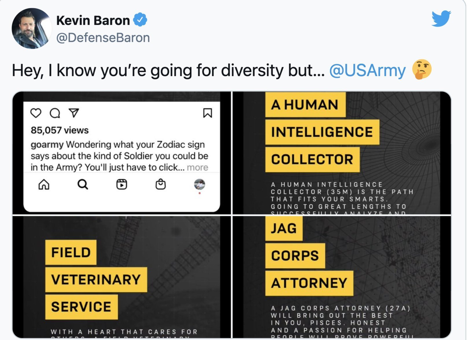 用星座决定在军队中的角色？美国陆军新广告让网友惊了：告诉我这不是真的！
