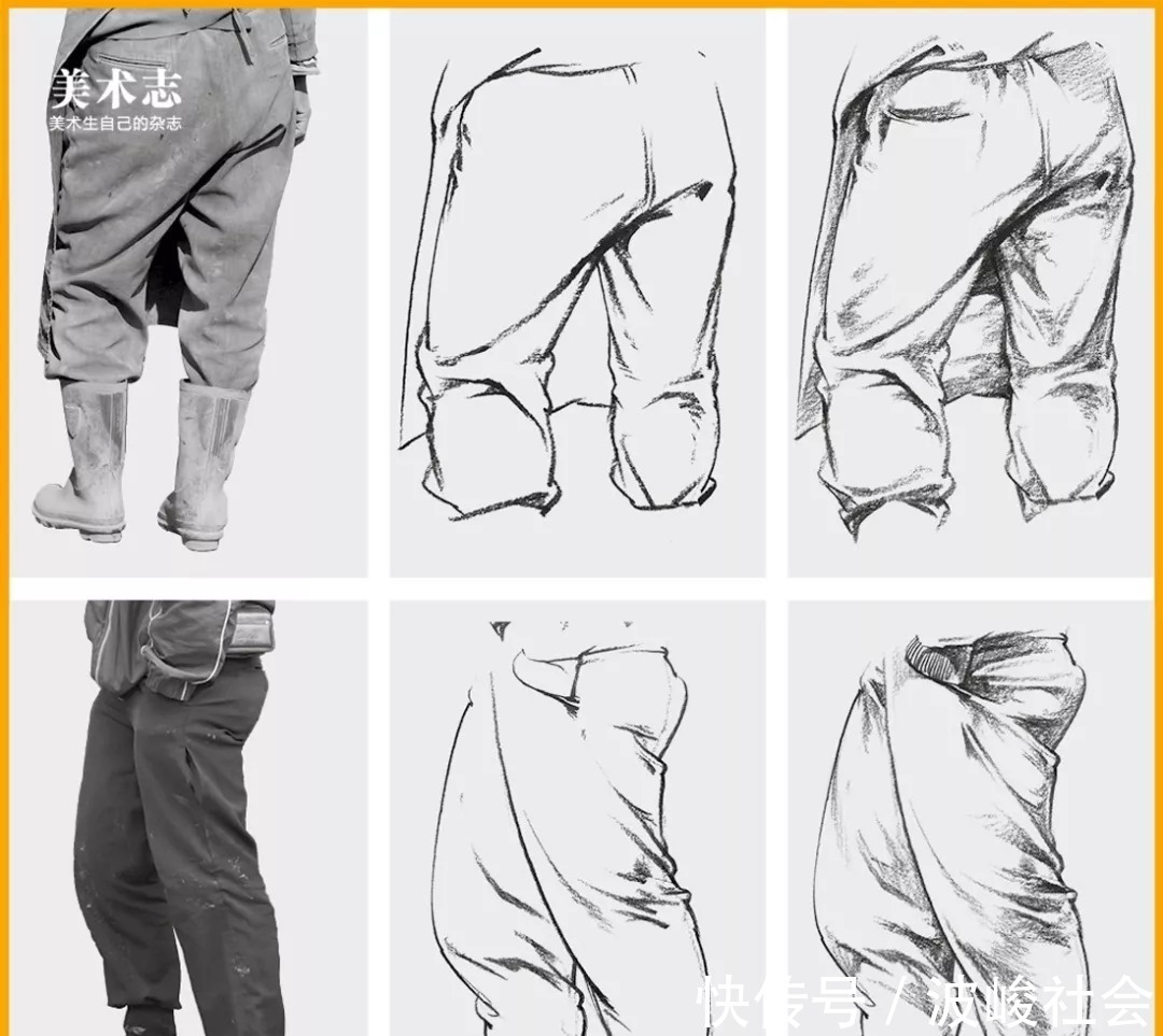 速写&【人物速写】中的难点:衣纹的画法解析,收藏收藏