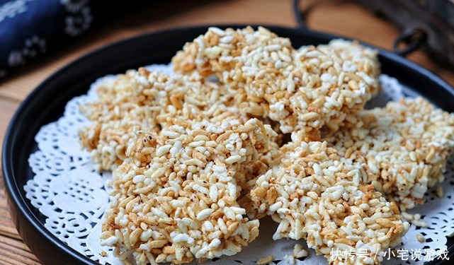 大米丢进锅里,个个爆开花,简单3步,轻松做成米花糖,超健康!