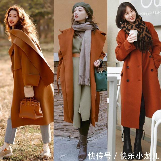 纯色 一件大衣等于多种搭配!可优雅大气,可甜美俏皮,照着穿就行