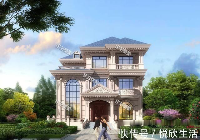 别墅|大气天成的三层别墅,超大露台观景绝佳,村里房子全被比下去