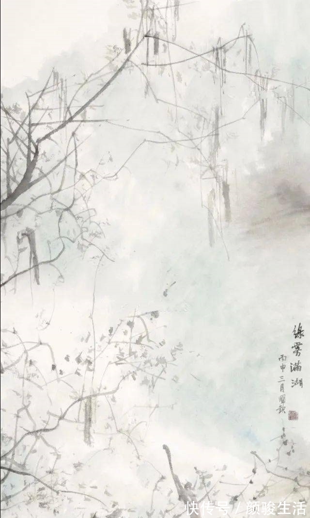 雾气&他画中清淡朦胧的杂林疏影、雾气山岚,给人一种简疏美和禅意美