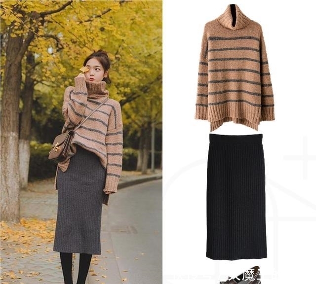 穿搭|不会搭配衣服看这里!12套高领毛衣冬天衣橱必备,照着穿就对了