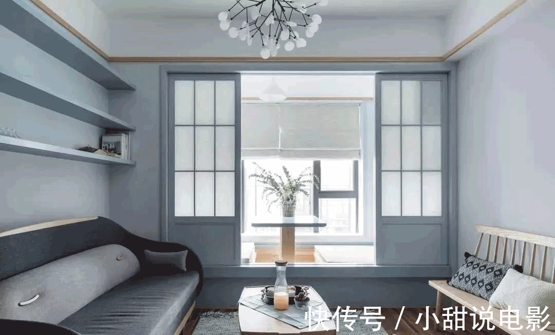 卧室|67㎡薄荷蓝小宅,阳台改榻榻米,卧室增加休闲区,设计太亮眼了!