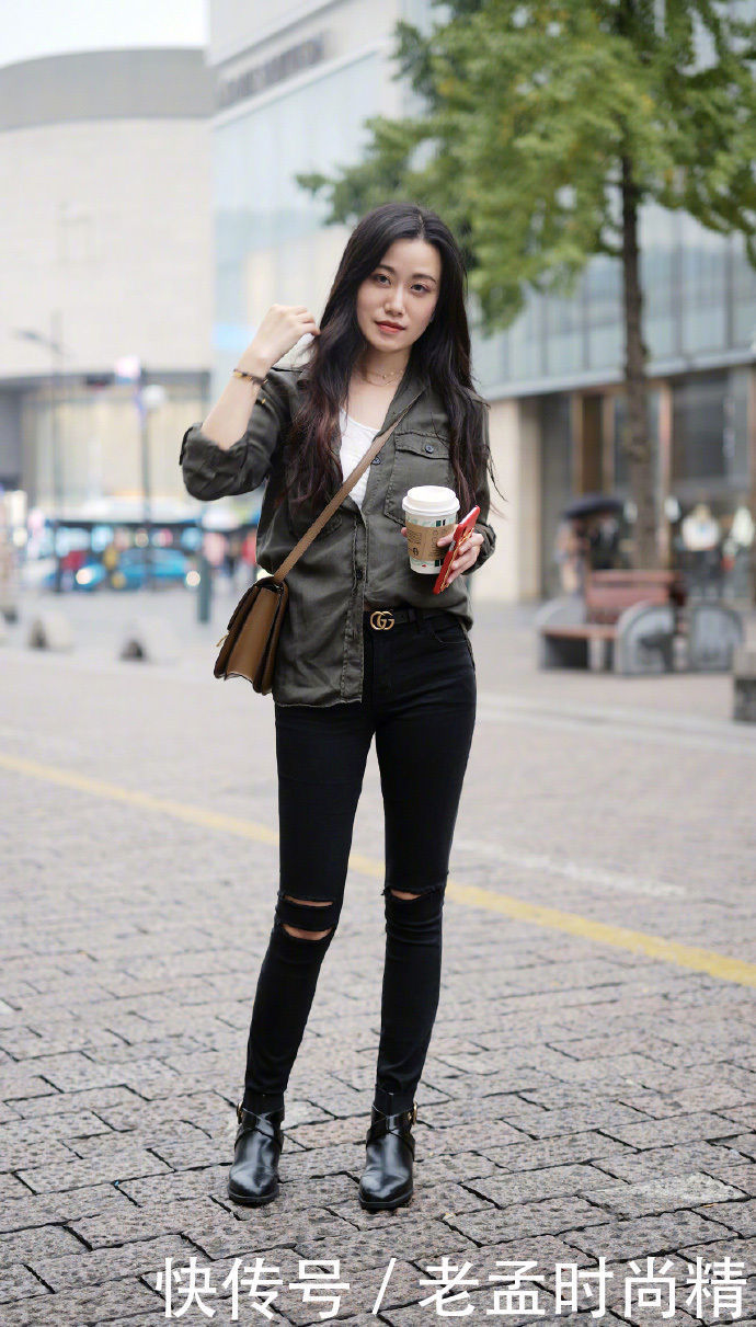 街拍: 不同穿搭更加突出自己的气质和身材, 时尚感明显提升