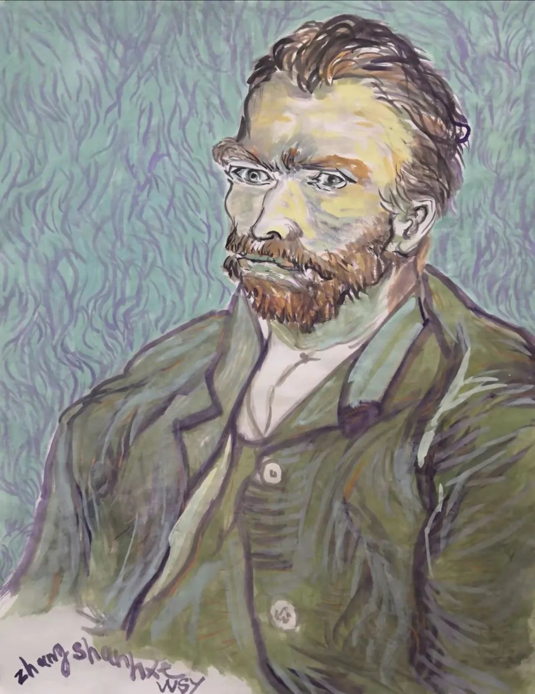 杨大眼造像@中西结合笔传情·锐意创新始通神——张山绘画人物山水艺术新貌