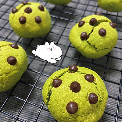 麻薯曲奇浓郁抹茶曲奇里藏着拉丝麻薯