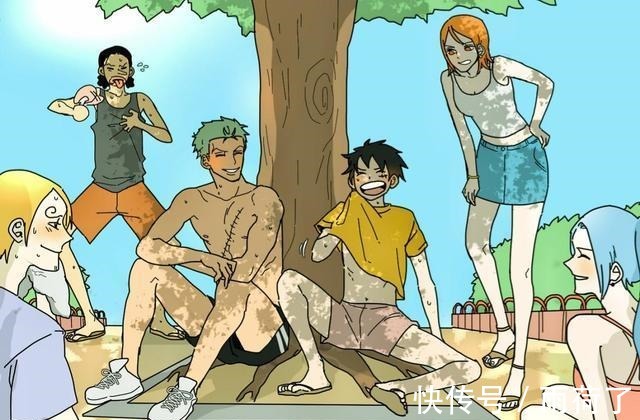 海贼王|海贼王校园风插画分享，DK氛围超标！ASL成为嬉戏的同班同学