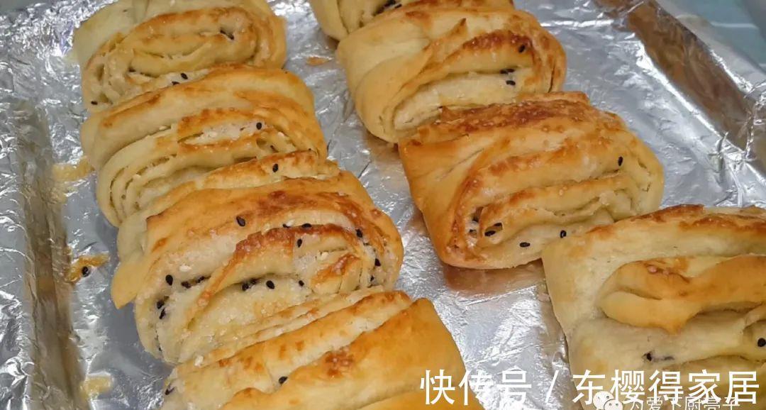 吃光|自制千层烤花卷做法,两手一捏,吃着比大鱼大肉还香,上桌全吃光