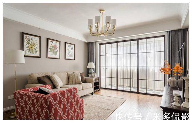 美式|116㎡三居室,简洁舒适的美式风,超通透的户型设计,家家都适用!