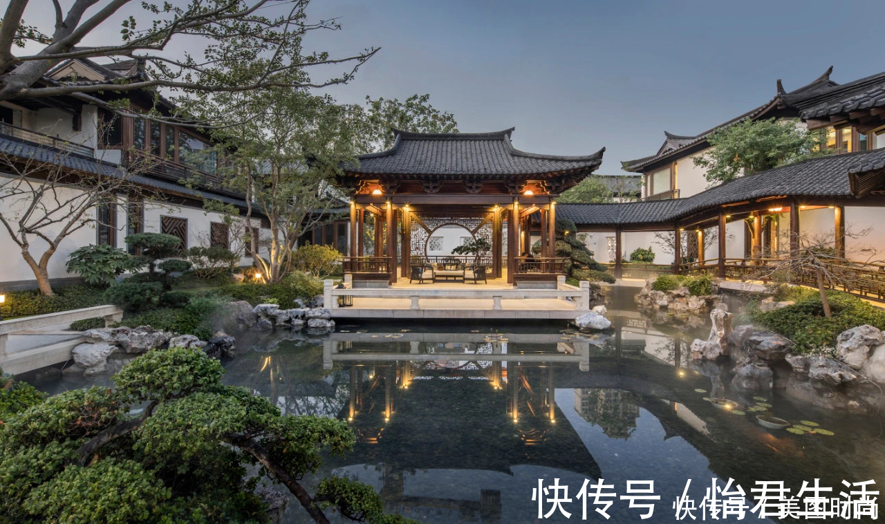 池塘|玩转庭院：11个“中式庭院”设计案例，院子这样造几十年不落伍
