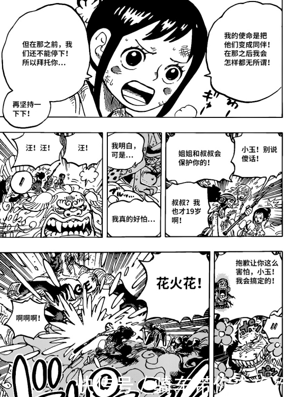 海贼王1011话汉化,海贼也有仁义之心,四皇大妈反水攻击佩吉万