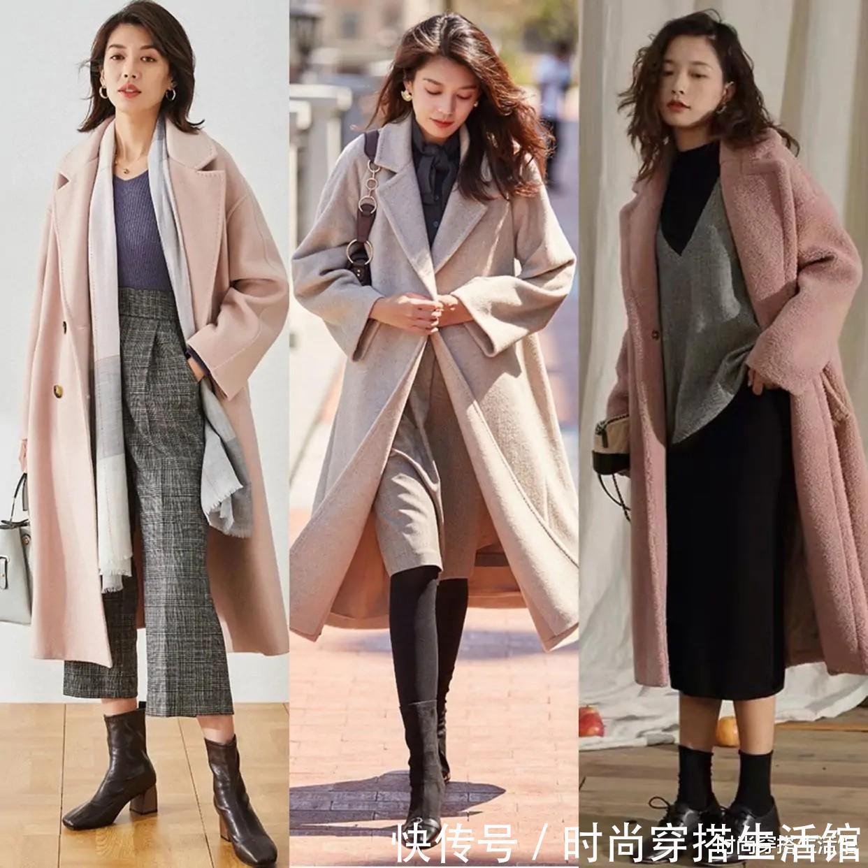直筒裤|讲真,冬天穿大衣还是别配打底裤,换一种方式更时髦保暖