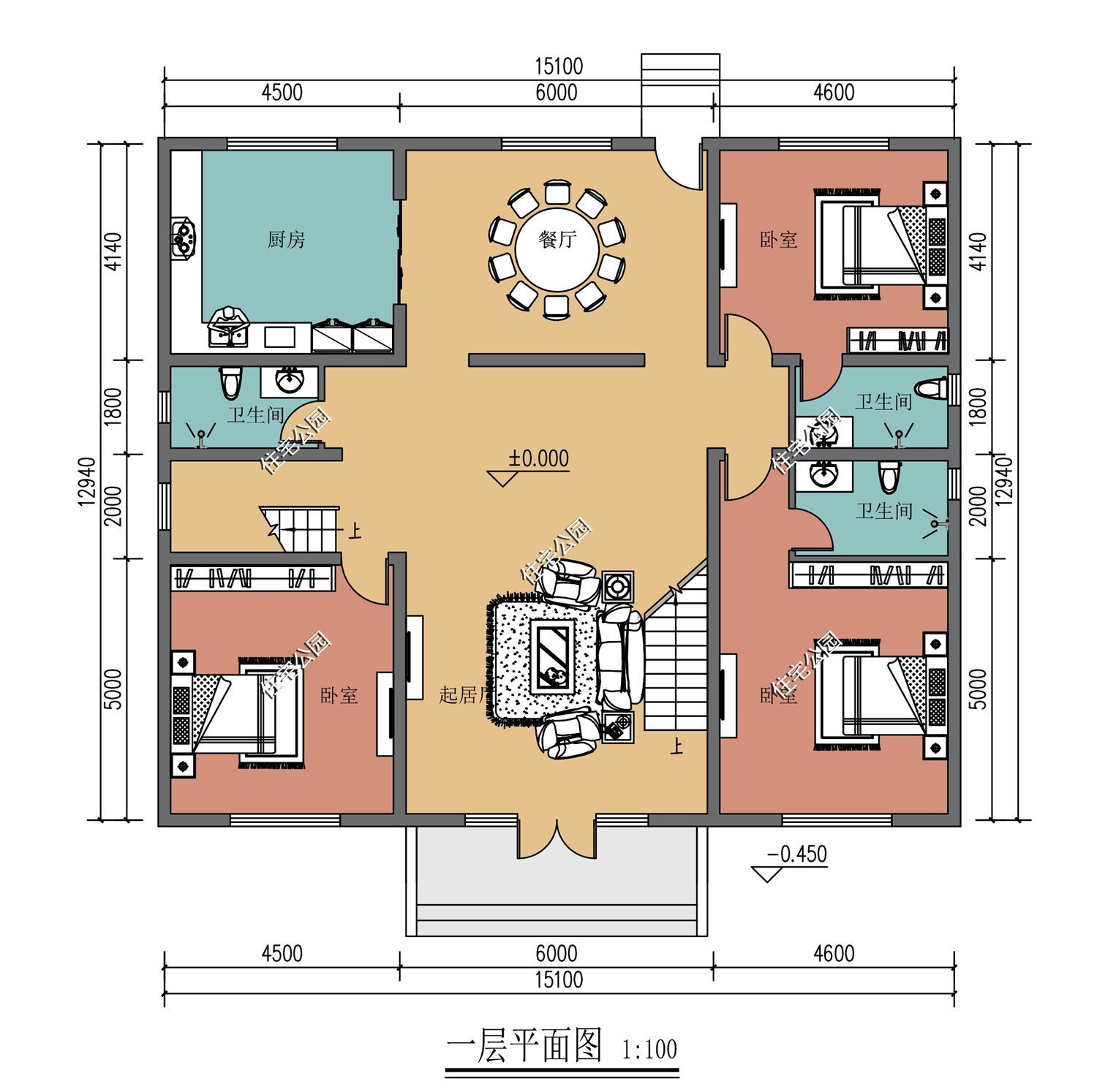 储藏室|10套二层农村别墅图纸，第3套第4套建的人最多，最后一套造价20万