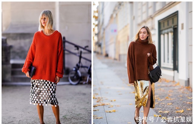 毛衣|冬季毛衣+半裙的8种搭配示范,演绎轻熟女人魅力,浪漫又优雅