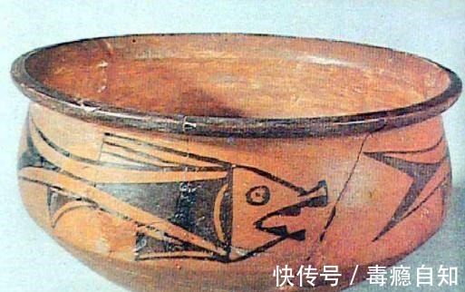 鱼纹$半坡文化彩陶,纹饰记录了半坡人的生活!