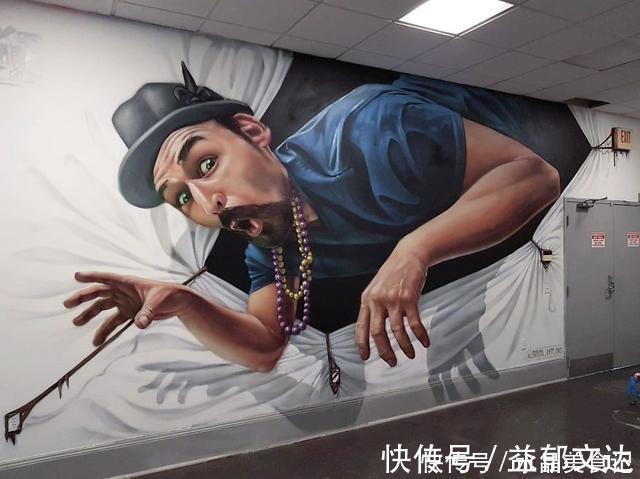 街头艺术|令人惊叹的3D绘画,一个油罐凭空消失了,路过的动物还以为是真的