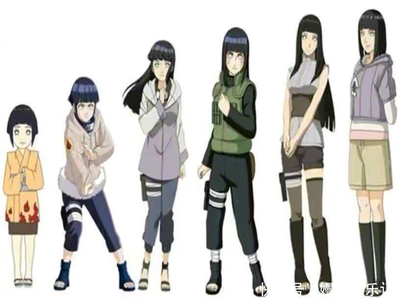 雏田|火影忍者中的女忍者,从幼儿时期到婚后状态,雏田的变化最惊人