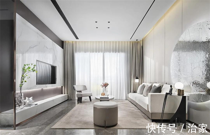 简约|治家平台丨122㎡室内设计现代简约风格，尽显优雅高级格调