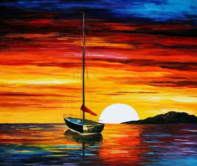 leonidafremov&现代印象以色列画家leonid afremov调色刀创作的缤纷炫丽油画