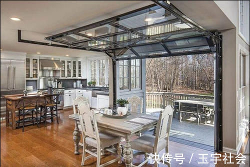 落地窗|等我家盖房子我也要装车库门,一开门像少了一堵墙,进出方便极了