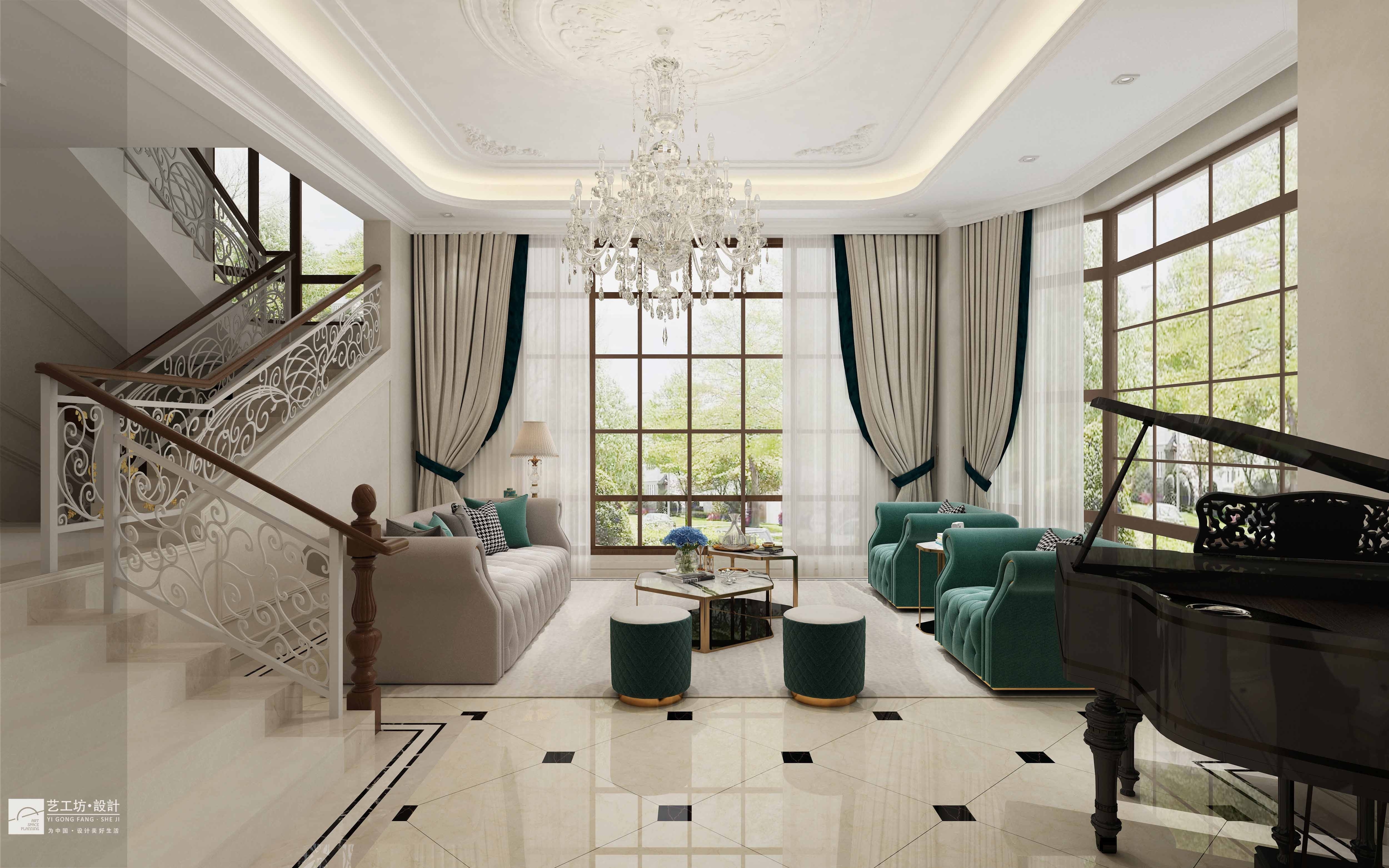 装修|广州汇景新城别墅装修丨现代简欧风格实景装修效果案例