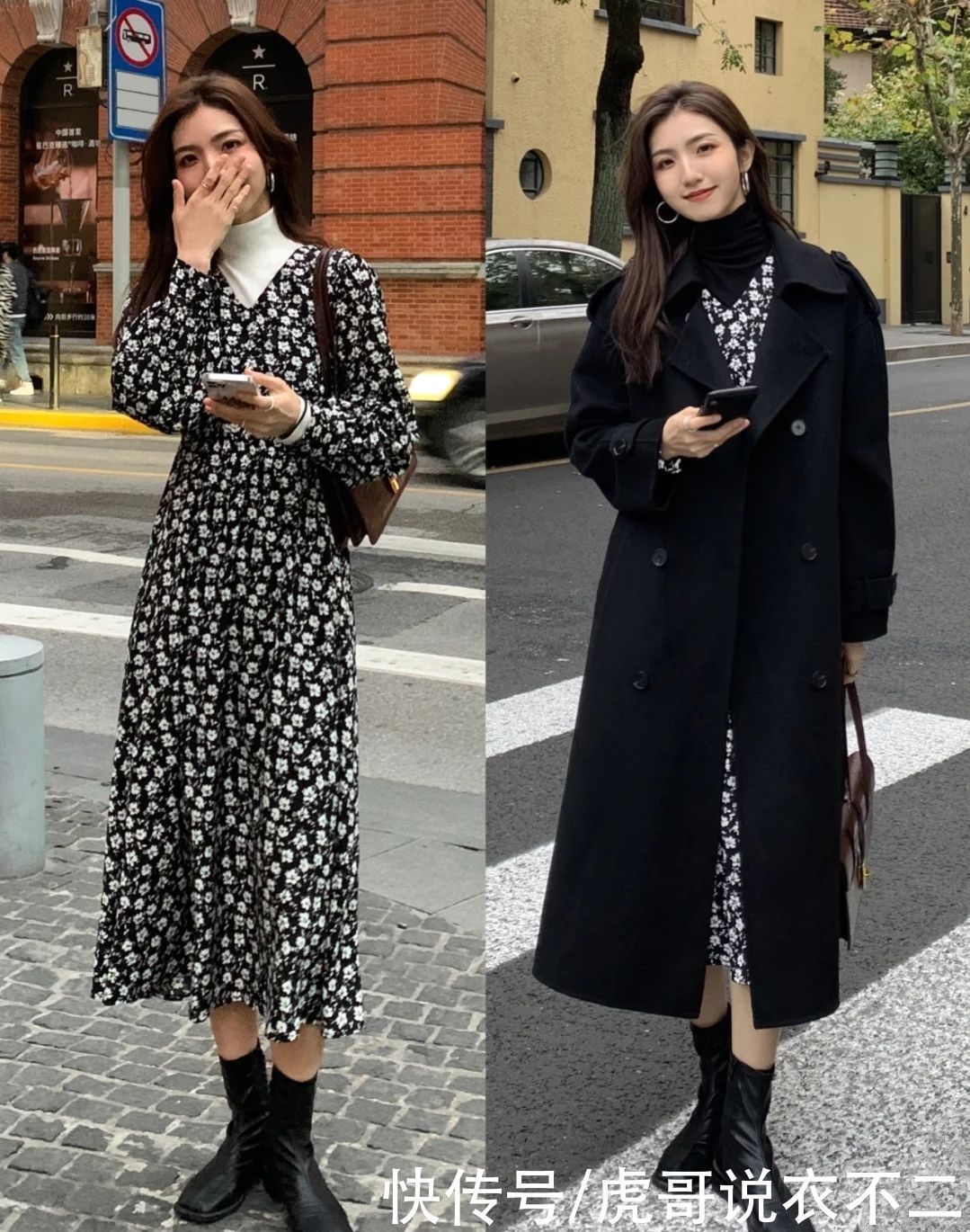 这位时髦精真会穿，仅用两款长裙解锁冬季时尚，将浪漫进行到底