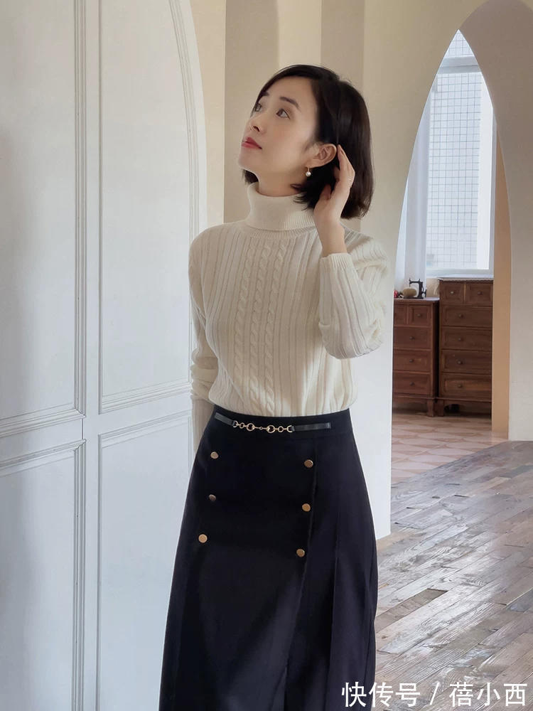 百搭|穿来穿去还是小黑裙最好看,特别是这3条中长款,简约百搭有气质