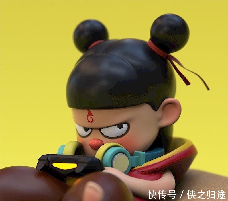 哪吒之魔童降世|哪吒之魔童降世官方又出新手办,哪吒敖丙走进现代,化身游戏宅