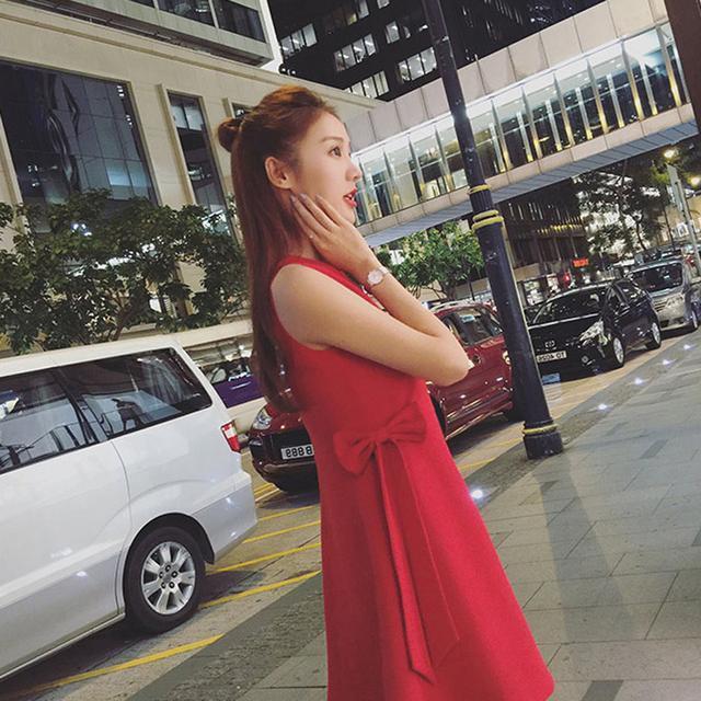 裙子|一袭红色连衣裙,女神般气质你值得拥有