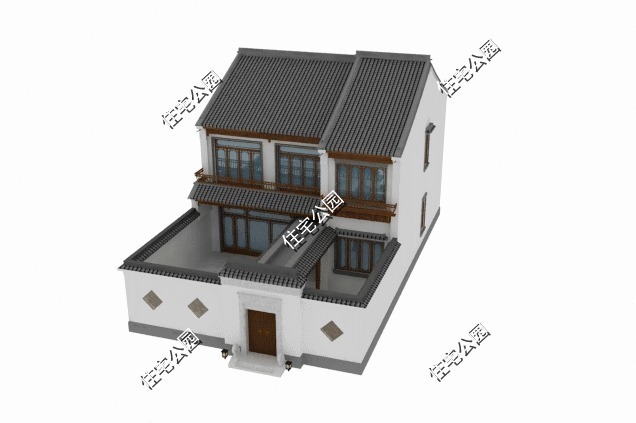 农村|农村盖房要是没有院,那还住什么人?10×18米中式大宅分享