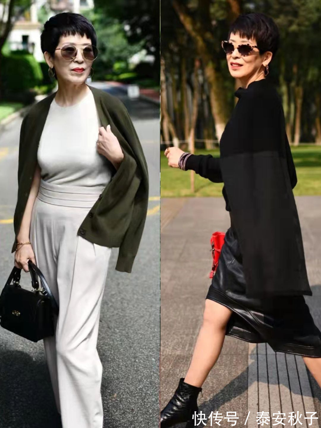 优雅 当我50岁以后,春天一定要像她一样打扮自己:显瘦、还显高级!