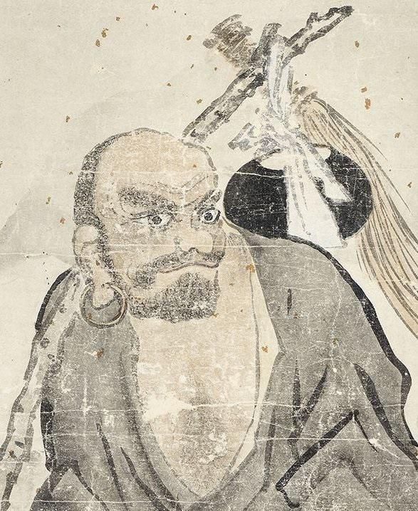 500年前的达摩古画，人物眼神让人害怕，如今很难画出这种感觉