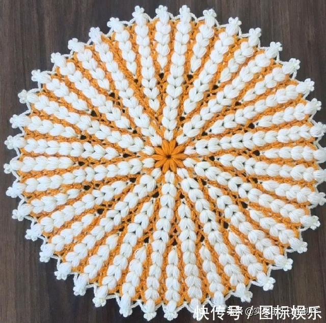 针法@「针织作品」32款只用到一种针法织出来的美垫子,新手留存备用