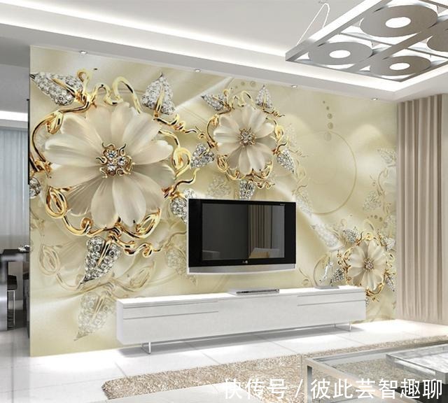 3d|传统电视背景墙已过时，8款精致3D无纺布墙纸，客人见了都说好