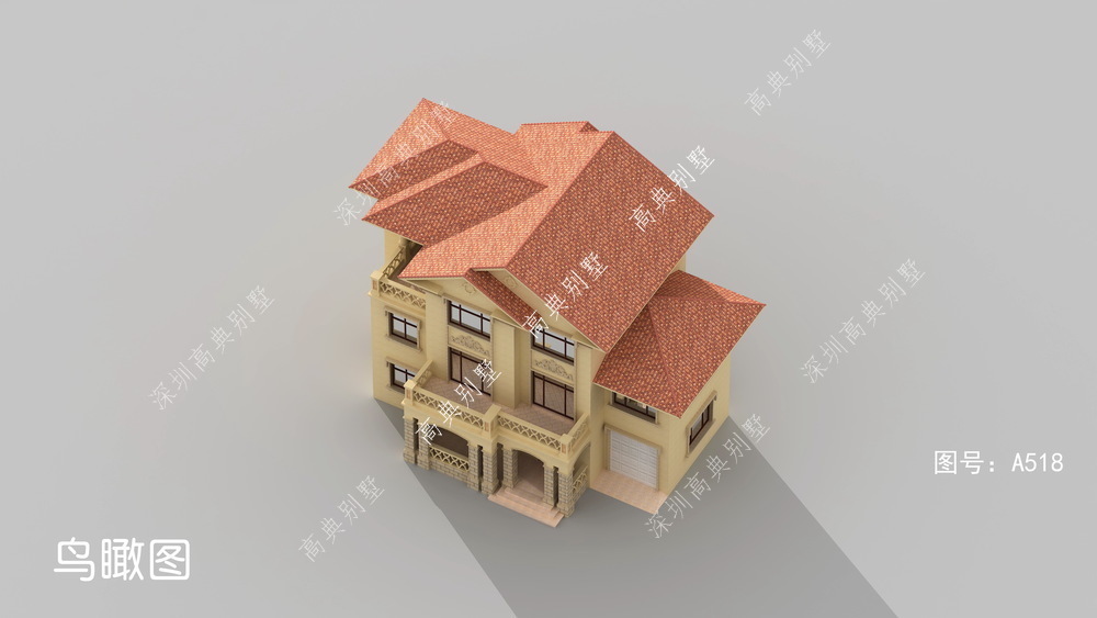 别墅|漂亮的欧式别墅户型,回乡盖房的首选,布局流畅。