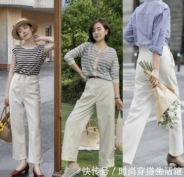 气质|这才是今年流行“白裤子”搭配,遮肉显瘦又百搭,轻松穿出好气质