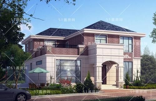 露台|大气的二层新中式别墅,带车库和大露台,这主人的品味一看便知