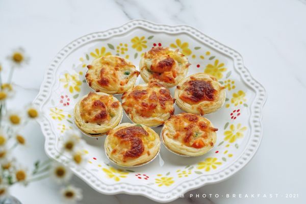 蛋挞皮|芝士虾仁蔬菜挞