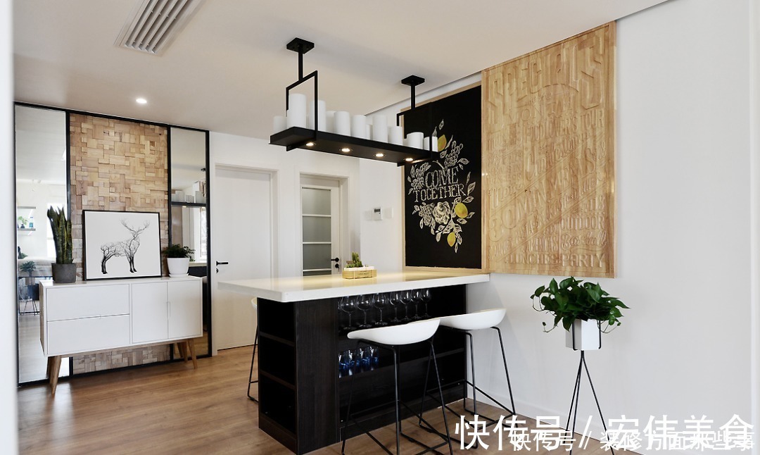 玄关|166㎡现代主义3室2厅，电视背景墙还能这样设计！